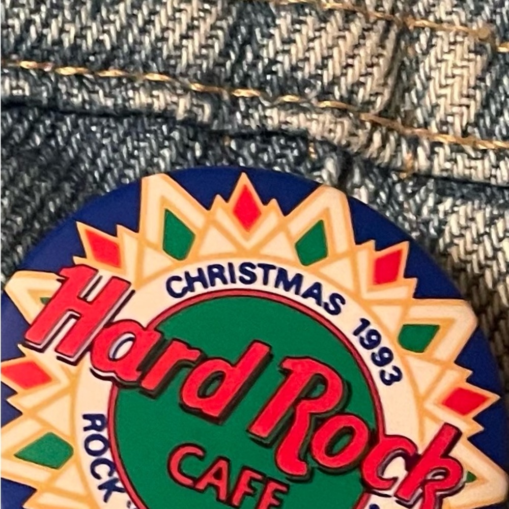 Hard Rock Cafe Lee Jean Jacket Chicago Size Small Blue Denim - Picture 5 of 13